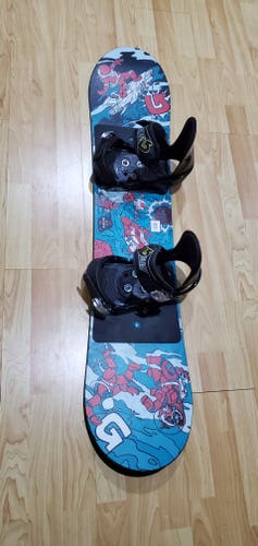 Used snowboard Burton 115cm+Burton Jr binding fit kids boots 3-5.