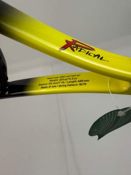 NEW Head Radical OS Radical Andre Agassi Limited Edition, 4 1/4