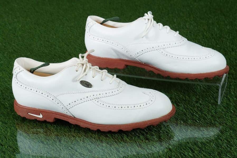 Vintage Nike Air Wingtip Golf Shoes Men\'s Size 6 White Cleats Vintage Nike Air Wingtip Golf Shoes Men main image 3