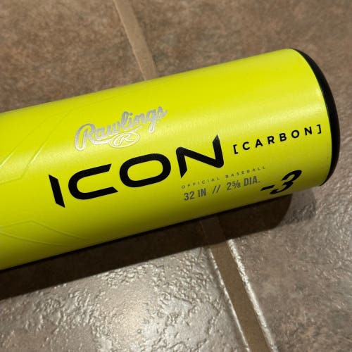 NEW Rawlings Glowstick Icon 32” -3 BBCOR Baseball Bat