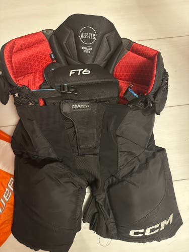 Black Used Junior Small CCM Jetspeed FT6 Hockey Pants