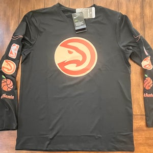 Atlanta Hawks City Edition Long Sleeve  Dri-Fit  Shirt Large NWT