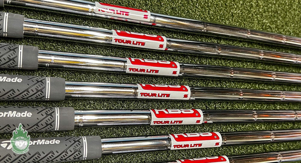 Used KBS Tour Lite 110g Stiff Flex Steel Iron Shafts 4-PW Taper Tip .355