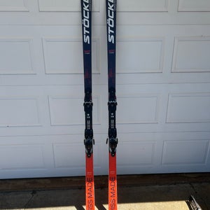Used Stockli 207 cm Racing Skis With Bindings Max Din 20