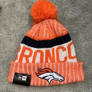 new era nfl Denver Broncos knit pom Beanie/cuff cap OS/one size