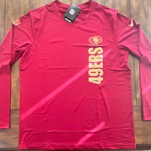 San Francisco 49ers Long Sleeve  Dri-Fit  Shirt Large NWT