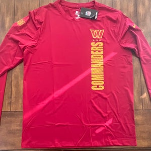 Washington Commanders Long Sleeve  Dri-Fit  Shirt Large NWT