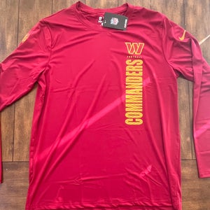 Washington Commanders Long Sleeve  Dri-Fit  Shirt XL NWT