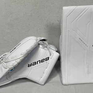 NEW Bauer Supreme M5 Pro Catch Glove & Blocker Set, Intermediate, Regular Hand, White
