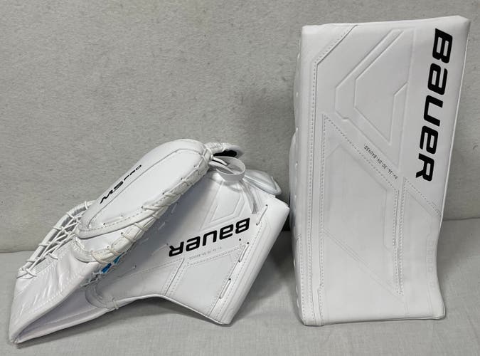 NEW Bauer Supreme M5 Pro Catch Glove & Blocker Set, Intermediate, Regular Hand, White