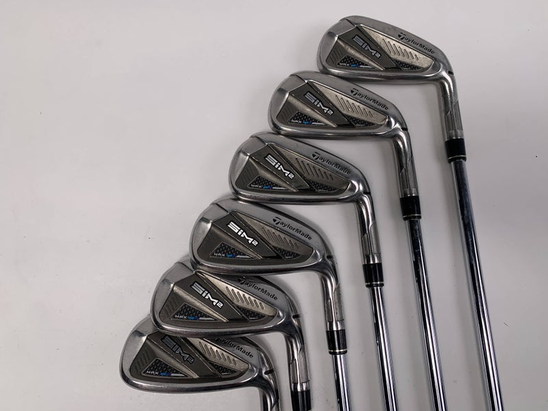 TaylorMade SIM2 MAX Iron Set 5-PW KBS Max MT 85g Regular Steel Mens RH