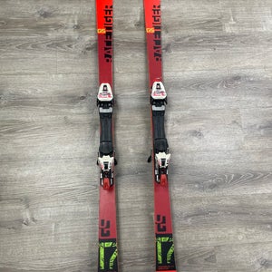 Used Men's Volkl Racetiger GS 171 cm Racing Skis With Marker Race 12 Bindings