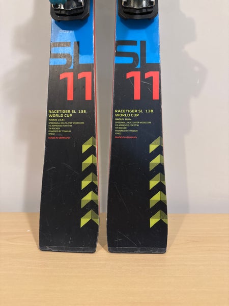 Volkl Racetiger SL 11 World Cup Skis - 138 cm with Bindings