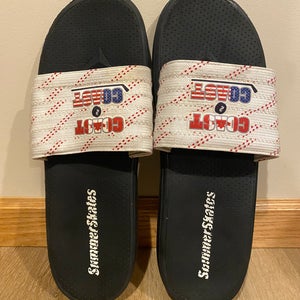 White Adult Summer Skates Size 13 (Women's 14) Slides