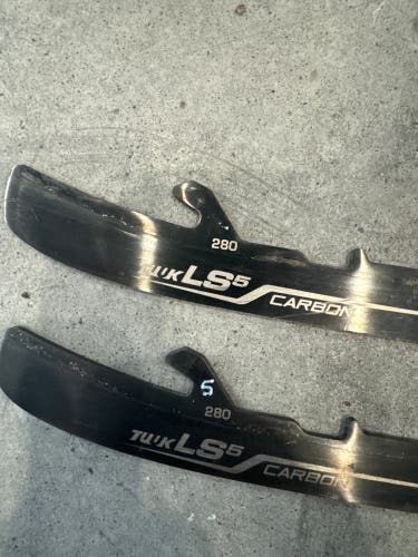 NHL Montreal Canadians Game Used Bauer LS5 Carbon Skate Blades / Runners