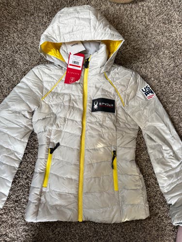 Women's U.S. Ski Team Spyder Down Jacket NWT XS