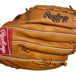 Used Rawlings Left Hand Throw Outfield Baseball Glove 12.5"