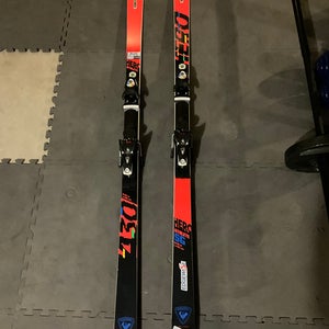 New Unisex Rossignol 196 cm Racing Hero Athlete SG Skis With Bindings Max Din 15