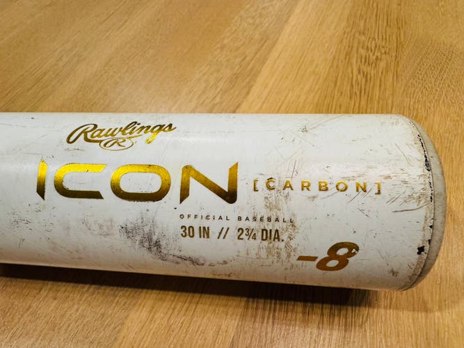 Used 2024 Rawlings USSSA Certified (-8) 22 oz 30" Icon Bat