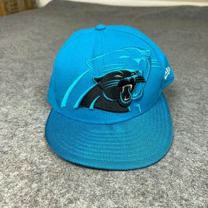 Carolina Panthers Mens Hat Cap 7 1/2 Blue Black New Era 59Fifty Football NFL