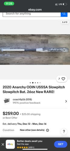 Used 2020 Anarchy   26" Anarchy Bat