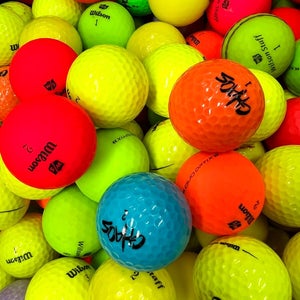24 Near Mint AAAA Colored Wilson Used Golf Balls with Mesh Bag
