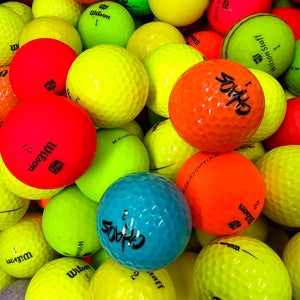 4 Dozen Near Mint AAAA Colored Wilson Used Golf Balls with Mesh Bag