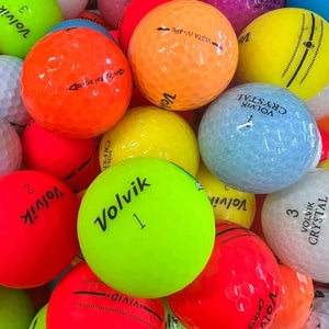 36 Near Mint AAAA Volvik Colored Used Golf Balls with Mesh Bag