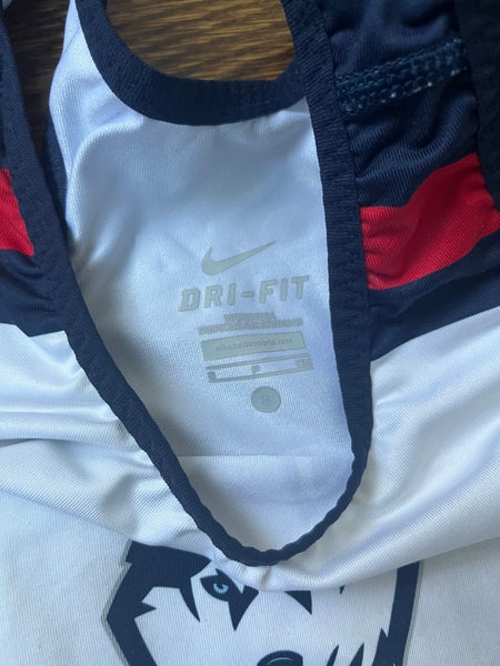 Nike Team Issued UConn Huskies Wrestling Singlet Men’s Size S CAA Blue White Nike Team Issued UConn