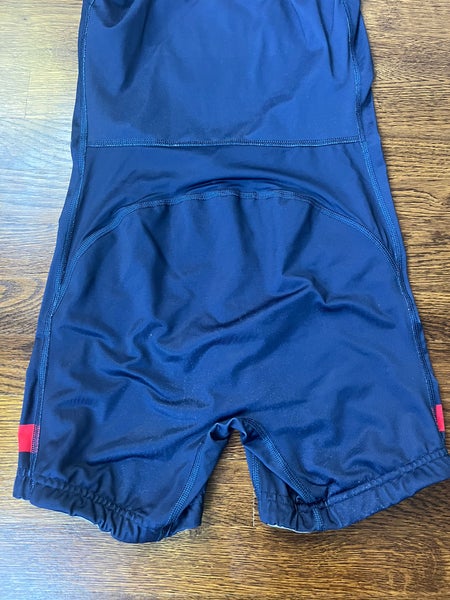 Nike Team Issued UConn Huskies Wrestling Singlet Men’s Size S CAA Blue White Nike Team Issued UConn