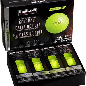 Kirkland Signature Performance+ Urethane Golf Balls Neon Yellow - 12 Golf Balls