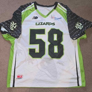 New York Lizards #58 2019 Game Worn MLL Lacrosse Jersey Large