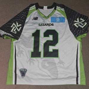 Tyler German New York Lizards 2017 Game Worn MLL Lacrosse Jersey XL