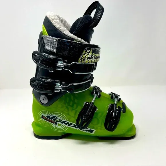 Used Kid's Nordica All Mountain Patron Ski Boots Medium Flex