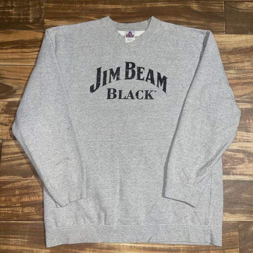 Vintage Jim Beam Black Crewneck Sweatshirt Mens Size Large