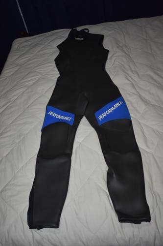 Trimax Performance Women's Triathlon Suit, Black/Blue, Small