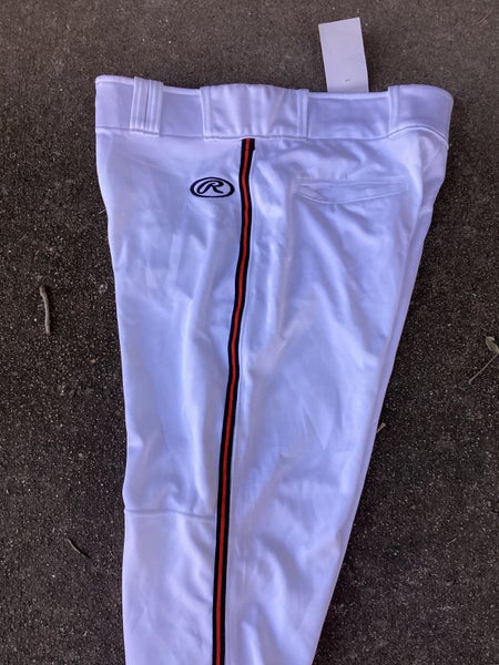 White New Large Adult Men's Rawlings Game Pants