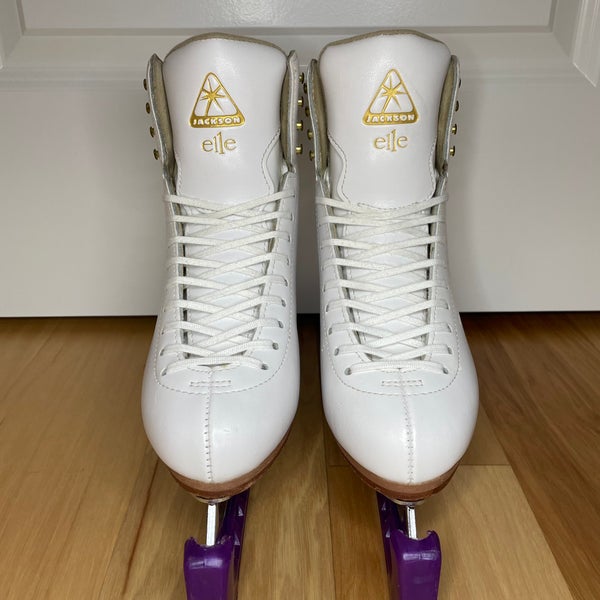 Jackson Ultima Elle DJ2130 Ladies Womens White Figure Ice Skates Size 6 D