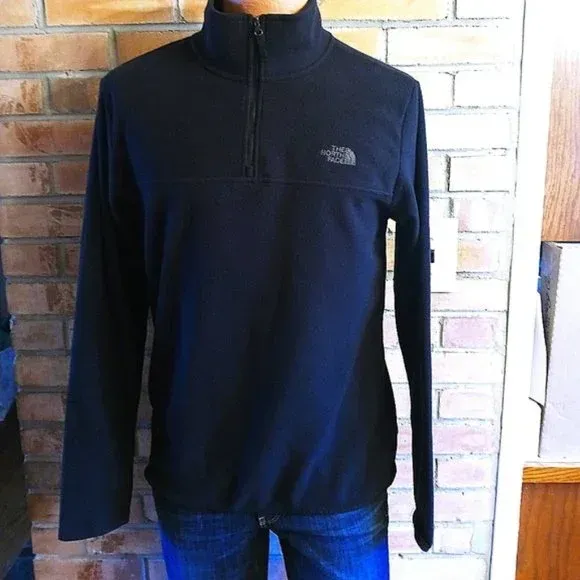 NWT THE NORTH FACE FLEECE PULLOVER SHIRT JACKET 1/4 ZIP MENS S BLACK