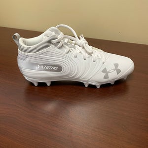 White Men's Size M 9.5 (W 10.5) Under Armour Molded Cleats (New) Cleats