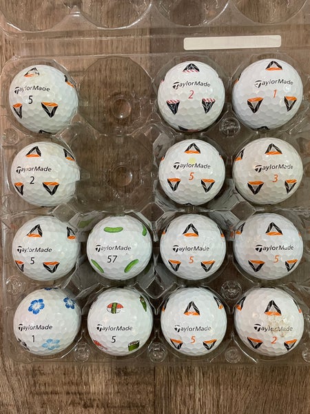 14 TaylorMade TP5 / TP5x Golf Balls with Pix Design