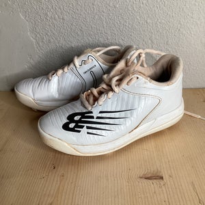 White Kid's Youth New Balance High Top Footwear Molded Cleats (Used) 12