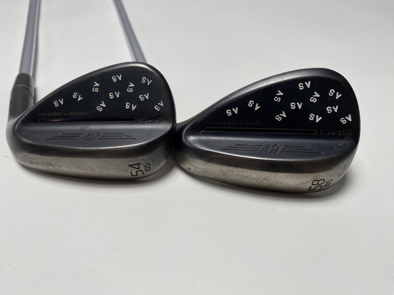 Titleist Vokey SM9 Jet Black Wedge Set 54* 10 | 58* 10 Wedge Steel Mens RH