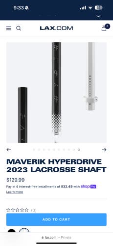 Maverik Hyperdrive Shaft Brand New
