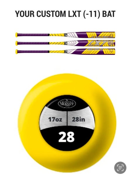 CUSTOM 2024 Louisiville slugger LXT 17/28 (-11) Under 50 Swings