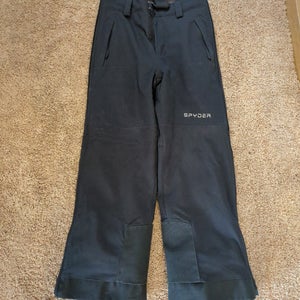 Black Unisex Youth Size 10 Spyder Ski Pants (Used)