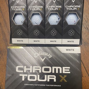 2 Dozen New 2024 Callaway Chrome Tour X White Golf Balls