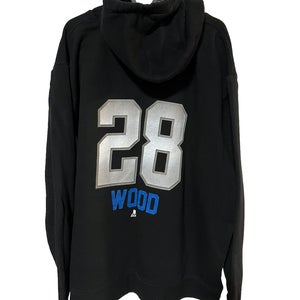 MILES WOOD #28 COLORADO AVALANCHE 2XL BLACK HOODIE