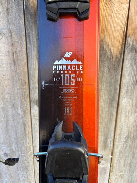 K2 Pinnacle 105 Skis With Marker Griffon Bindings 191cm