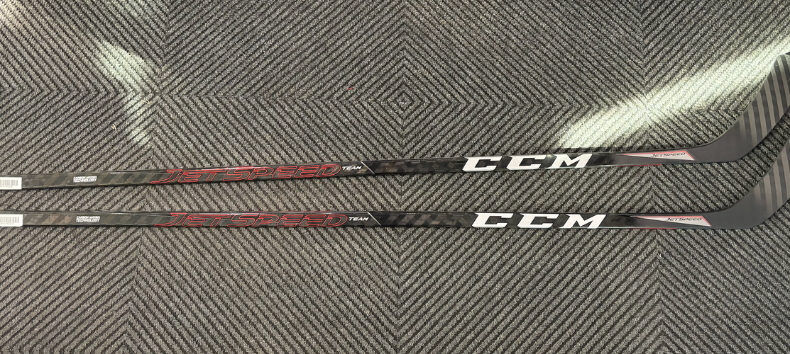 Senior CCM JetSpeed Team Right Handed Hockey Stick P14 Pro Stock (New) 2 Pack